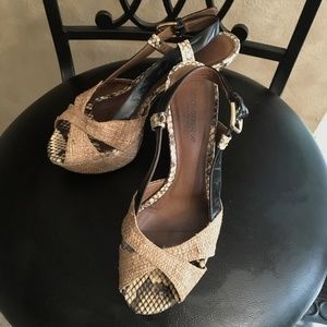 Dolce & Gabbana Snake Skin & Jute Heel Sandals size 36 (US6)